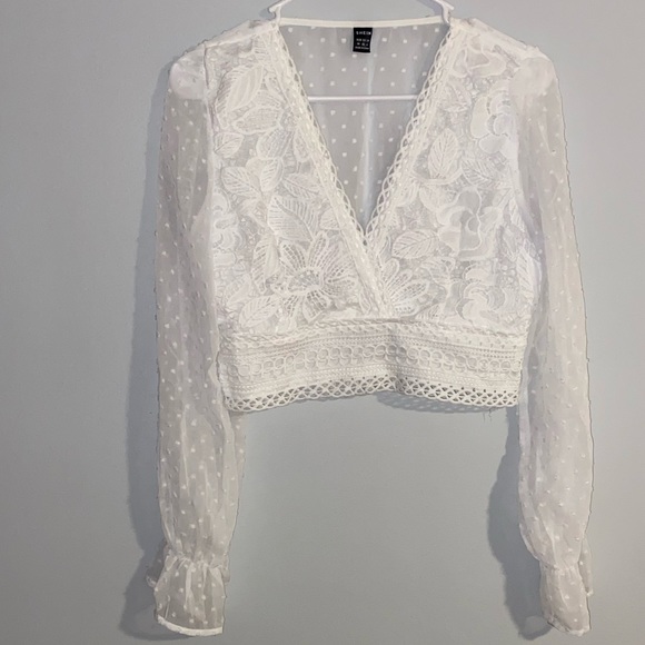 White lace crop top - Picture 4 of 8